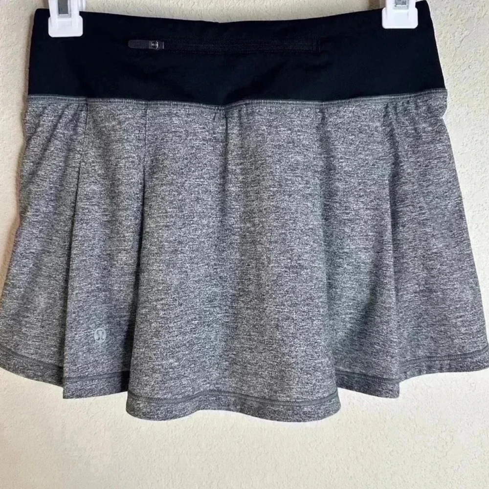Lululemon Pace Rival Skirt (Regular) No Panels 13" Heather Lux W8A81R size 2 - Picture 3 of 7